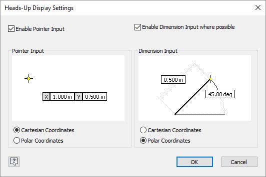 Figure 4: Heads-Up Display Settings