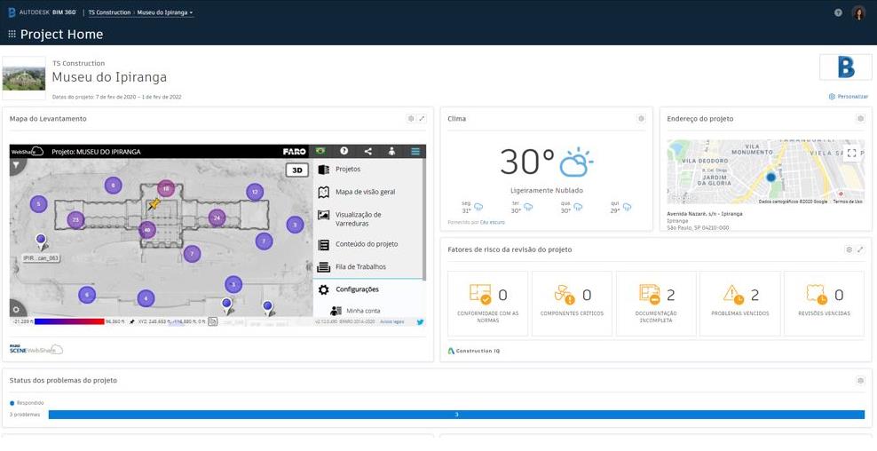 Figure 4 – BIM 360 Dashboard and Partner Cards.