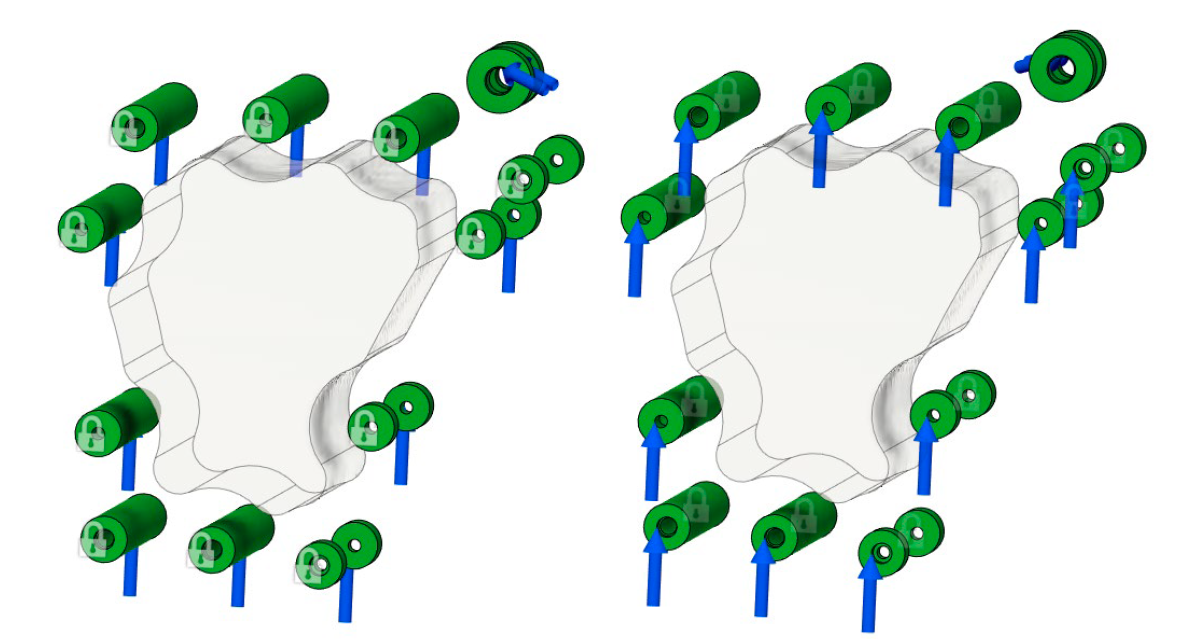 Figure 6 – Central Component Generative Design Set Up.