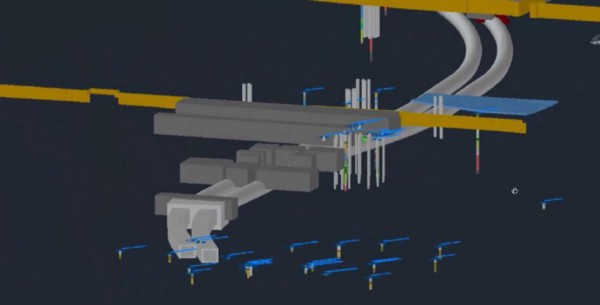 3D boreholes and possible obstructions.