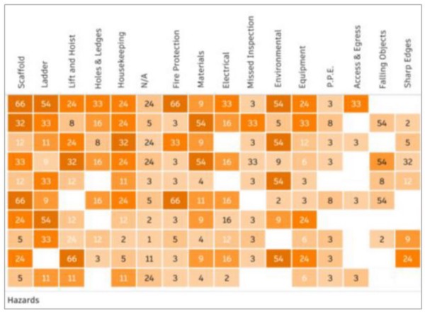 A subset of the hazards that the IQ application can detect in a safety issue.